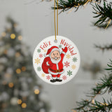Funny AMLO Santa Claus Christmas Ceramic Ornament