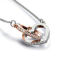 Interlocking Hearts Necklace with "Happy Valentine's Day Message"