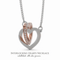 Interlocking Hearts Necklace with "Happy Valentine's Day Message"