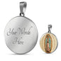 Our Lady of Guadalupe (Virgen de Guadalupe) Circle Pendant Luxury Necklace