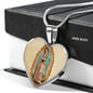 Our Lady of Guadalupe (Virgen de Guadalupe) Heart Pendant Luxury Necklace