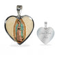 Our Lady of Guadalupe (Virgen de Guadalupe) Heart Pendant Luxury Necklace