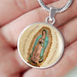 Our Lady of Guadalupe (Virgen de Guadalupe) Circle Pendant Luxury Necklace