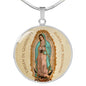 Our Lady of Guadalupe (Virgen de Guadalupe) Circle Pendant Luxury Necklace