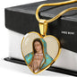 Our Lady of Guadalupe (Virgen de Guadalupe) Heart Pendant Luxury Necklace