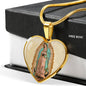 Our Lady of Guadalupe (Virgen de Guadalupe) Heart Pendant Luxury Necklace