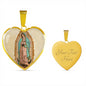 Our Lady of Guadalupe (Virgen de Guadalupe) Heart Pendant Luxury Necklace