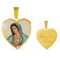 Our Lady of Guadalupe (Virgen de Guadalupe) Heart Pendant Luxury Necklace