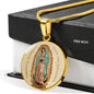 Our Lady of Guadalupe (Virgen de Guadalupe) Circle Pendant Luxury Necklace