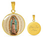 Our Lady of Guadalupe (Virgen de Guadalupe) Circle Pendant Luxury Necklace