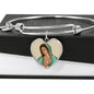 Our Lady of Guadalupe (Virgen de Guadalupe) Heart Adjustable Luxury Bangle