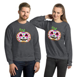 Day of the Dead (Dia de Muertos) Sugar Skull Halloween Pumpkin Unisex Sweatshirt