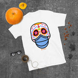 Day of the Dead (Dia Muertos) Sugar Skull with Face Mask Halloween 2020 Short-Sleeve Unisex T-Shirt
