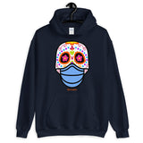Day of the Dead (Dia Muertos) Sugar Skull with Face Mask Halloween 2020 Unisex Hoodie