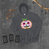 Day of the Dead (Dia de Muertos) Sugar Skull Halloween Pumpkin Unisex Hoodie