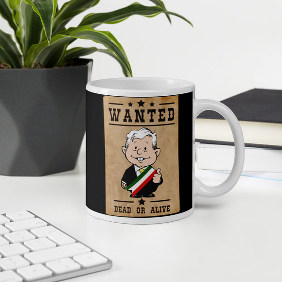 AMLO Amlito Western Style Wanted Poster glossy mug