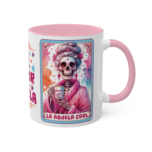 La Abuela Cool Calavera Tarot Card Colorful Mug, 11oz