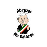 AMLO AMLITO Abrazos No Balazos Kiss-Cut Vinyl Decal Sticker (Calcomania) For Indoor And Outdoor
