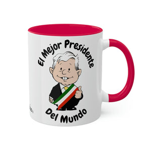 AMLO Coffee Mug El Mejor Presidente del Mundo Colorful Mugs, 11oz