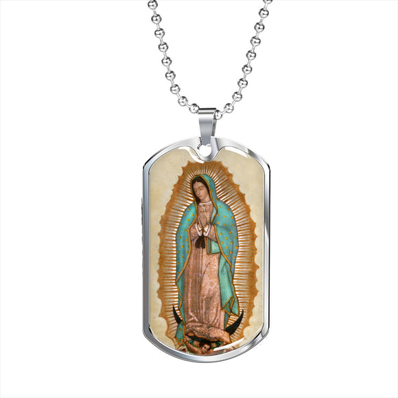 Our Lady of Guadalupe (Virgen de Guadalupe) Military Tag Ball Chain