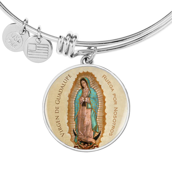 Our Lady of Guadalupe (Virgen de Guadalupe) Circle Adjustable Luxury Bangle
