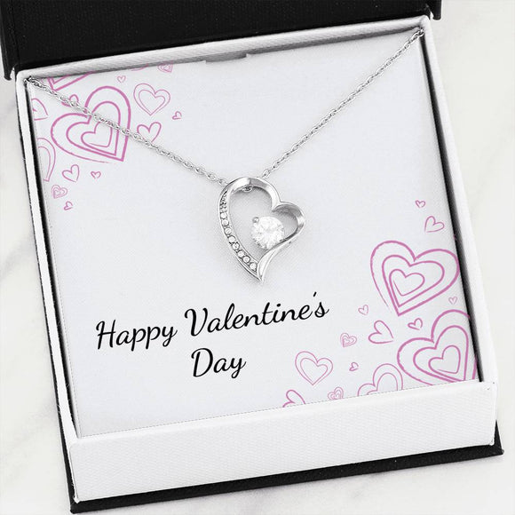 Forever Love Heart Pendant Necklace with 
