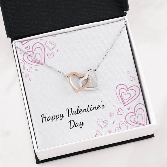 Interlocking Hearts Necklace with 