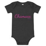 Chamaca pink font Baby Girl Bodysuit 100% Cotton