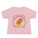 Mami es la Mejor del Mundo cute giraffe Baby Jersey Short Sleeve Tee