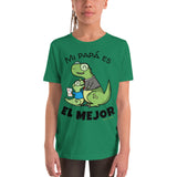 Mi papa es el mejor dinosaur t-shirt