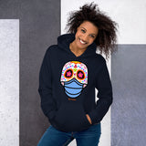 Day of the Dead (Dia Muertos) Sugar Skull with Face Mask Halloween 2020 Unisex Hoodie