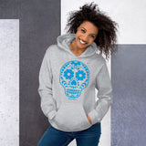 Calavera (Sugar Skull) blue Hooded Sweatshirt