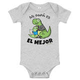 Mi Papa es el Mejor! Dinosaur Baby Bodysuit (Onesie) 100% Cotton