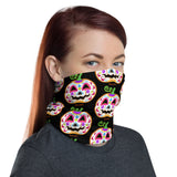 Day of the Dead (Dia de Muertos) Sugar Skull Halloween Pumpkin Neck Gaiter