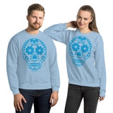 Calavera (Sugar Skull) Blue Sweatshirt
