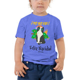 Funny Naughty Cat Christmas Navidad Toddler Short Sleeve Tee