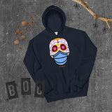 Day of the Dead (Dia Muertos) Sugar Skull with Face Mask Halloween 2020 Unisex Hoodie