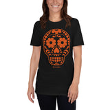 Calavera (Sugar Skull) orange Short-Sleeve Unisex T-Shirt