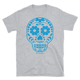 Calavera (Sugar Skull) blue Short-Sleeve Unisex T-Shirt