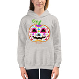 Day of the Dead (Dia de Muertos) Sugar Skull Halloween Pumpkin Kids Hoodie