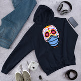 Day of the Dead (Dia Muertos) Sugar Skull with Face Mask Halloween 2020 Unisex Hoodie