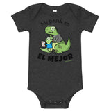 Mi Papa es el Mejor! Dinosaur Baby Bodysuit (Onesie) 100% Cotton