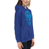 Calavera (Sugar Skull) Blue Kids Hoodie