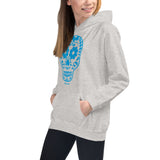 Calavera (Sugar Skull) Blue Kids Hoodie