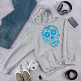 Calavera (Sugar Skull) blue Hooded Sweatshirt