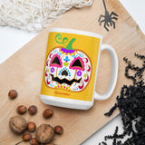 Day of the Dead (Dia de Muertos) Sugar Skull Halloween Pumpkin Mug