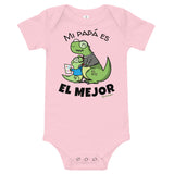 Mi Papa es el Mejor! Dinosaur Baby Bodysuit (Onesie) 100% Cotton