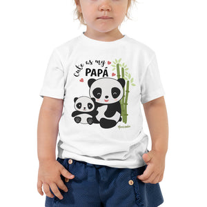 Cute As My Papa! Panda Toddler Short Sleeve Tee