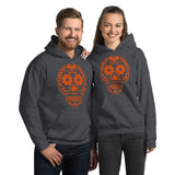 Calavera (Sugar Skull) Orange Hooded Sweatshirt