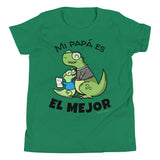 Mi papa es el mejor dinosaur t-shirt